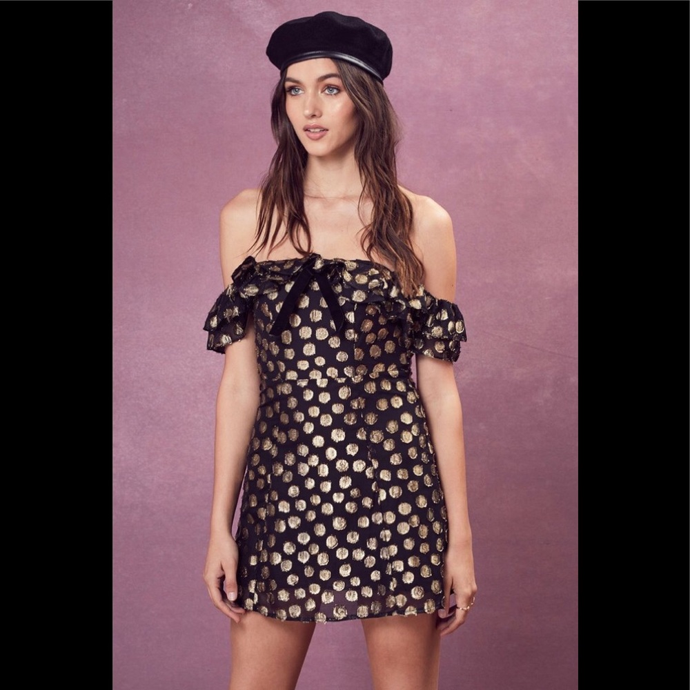 For Love and Lemons Lottie dress Black